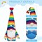 Pride Gnome Decorations - 2PCS Pride Rainbow Gnomes Plush Holding Love Flag LGBT Sign for Home Table Tiered Tray Party Decor Supplies Gifts